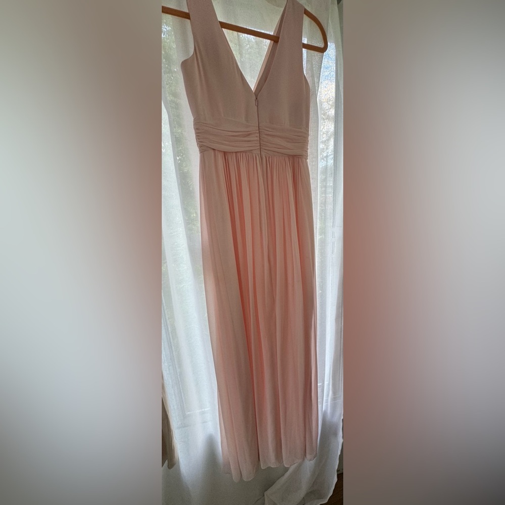 Pale pink small Bride’smaid Dress by Dessy Collection